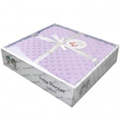 Decke mit lila Punkten, 80 x 110 cm 2