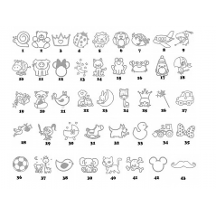 Dots Baby Color ROSA Nom brodé + ROSA Dessin 2