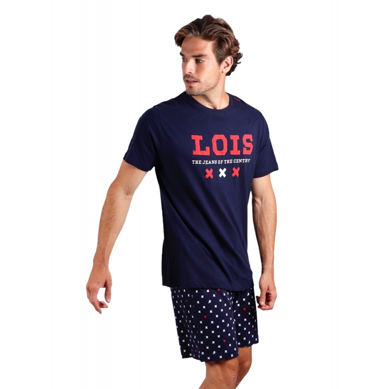 Pyjama Summer Man LOIS Coton bleu