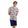 Pijama Verano Hombre DISNEY Color Blanco Algodón