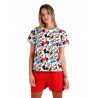 Pijama Verano Mujer DISNEY Color BLANCO Algodón