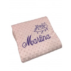 Dots Baby Color ROSA Embroidered Name + Purple Drawing 2