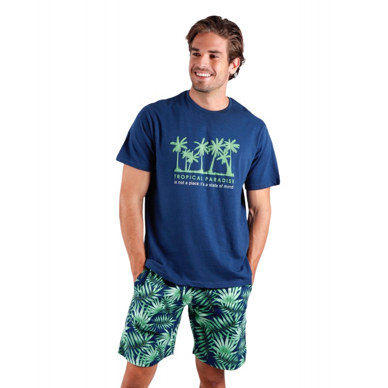 Pajama Sommer Mann ADMAS Tropical Marine Farbe