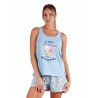 Pijama Verano Mujer MR WONDERFUL Color Azul Algodón