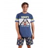 Pijama Verano Hombre DISNEY Goofy Color Azul Algodón