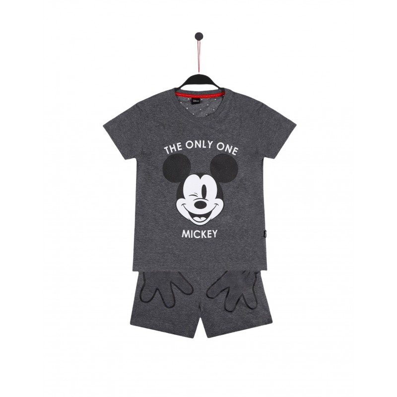 Pijama Verano Niño DISNEY Mickey Mouse Color Gris Algodón