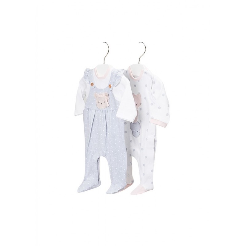 MAYORAL Set 2 pellicce ECOFRIENDs appena nato bambina colore Mist