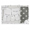 Set De Bebé 5 Piezas Con Manta Estrellas 80x110cm Blanco