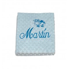 Dots Baby Color AZUL Brodé Nom + Dessin TURQUESA 2