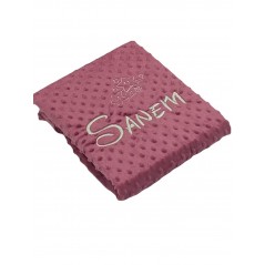 Schöne Baby Farbe GRANATE Bestickter Name + Zeichnung PLAT 2