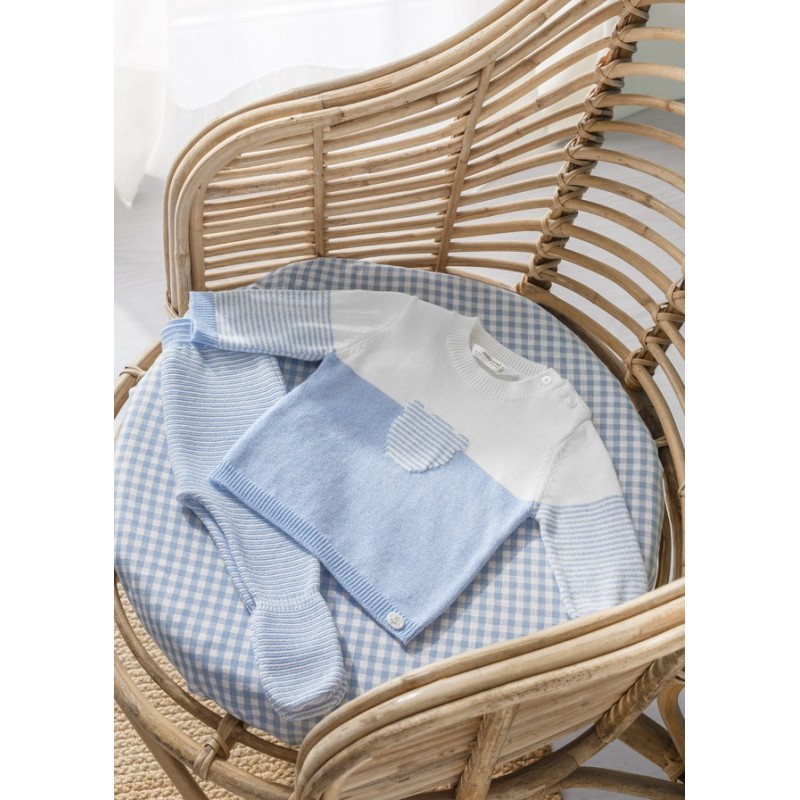 MAYORAL Polain set point ECOFRIENDS neugeborene Babyfarbe Blau