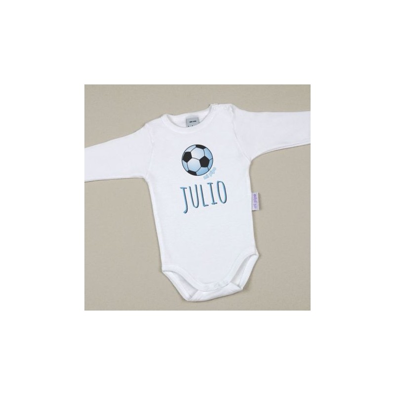 Body Baby personalizado com nome impresso bola azul