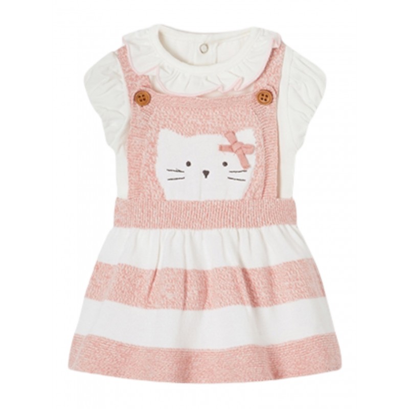 MAYORAL Conjunto falda peto tricot ECOFRIENDS recién nacida Blossom