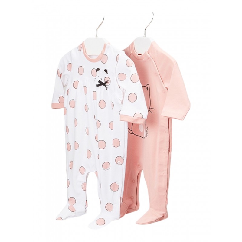 MAYORAL Set 2 neue ECOFRIENDS Punkt Pyjamas Blossom