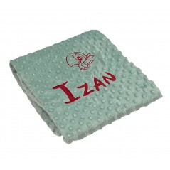 Punkte Baby Farbe VERDE Bestickter Name + ROJO Zeichnung 2