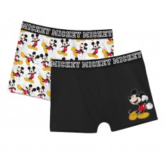 Pack 2 Bóxer Caballero DISNEY Mickey Mouse Color Blanco y Negro