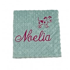 Punkte Baby Farbe bestickt Druck Name + Fucsia Zeichnung 2