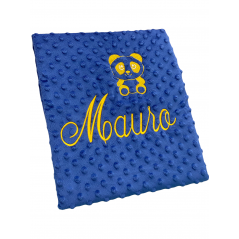 Punkte Babyfarbe Marin Bestickter Name + AMARILLO Zeichnung 2