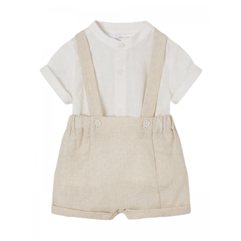 Kurze Hosen-Set neugeborene Babyriemen Farbe Stein