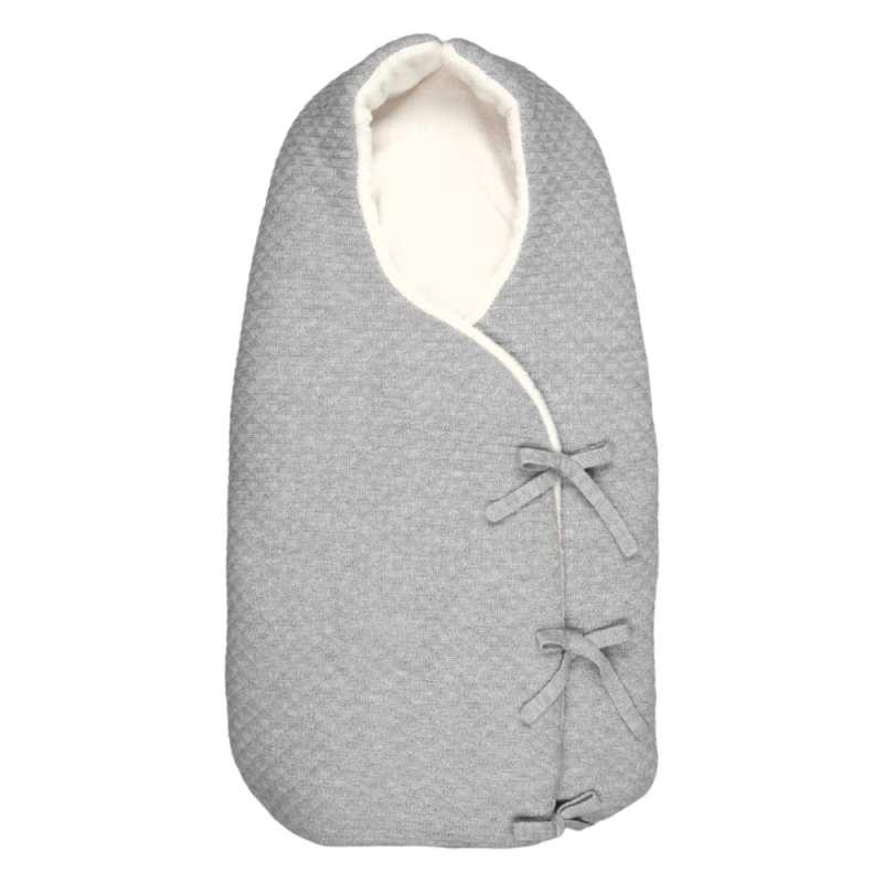 Saco Capazo Arrullo Tricot MAC ILUSION Gris