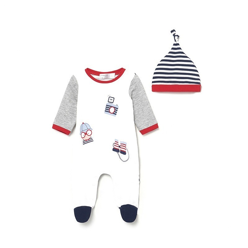 Ponto Pyjama com Baby Gred New Born MAYORAL Cor SILVER