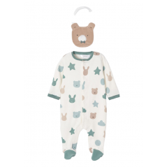 Pack 2 pijamas con babero para recién nacido ECOFRIENDS Color Mineral
