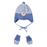 Conjunto gorro y manopla para recién nacido ECOFRIENDS Color Azul