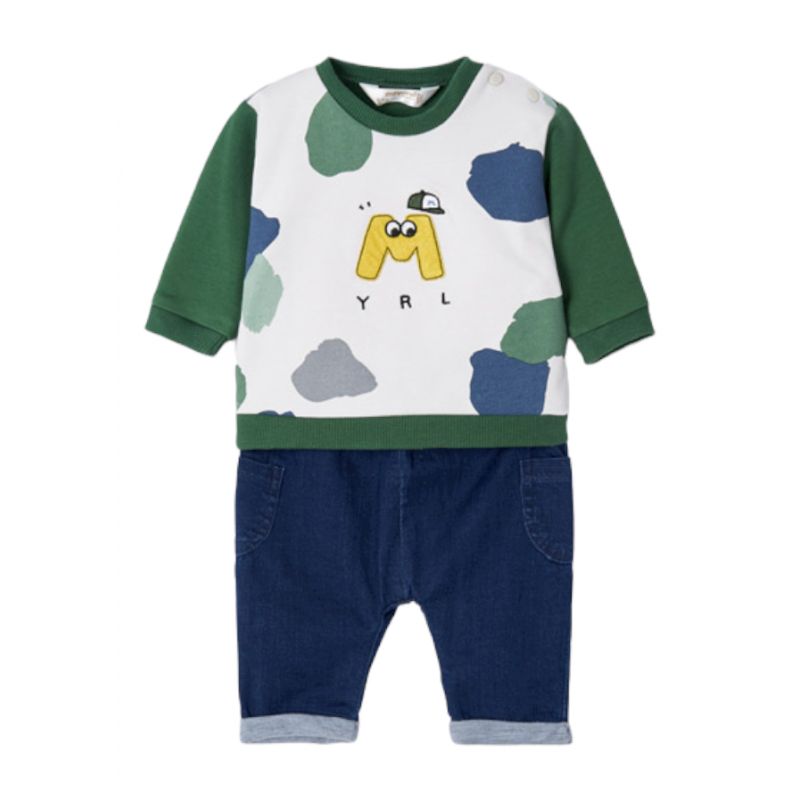 Cowboy tenue MAYORAL Tortue couleur bébé