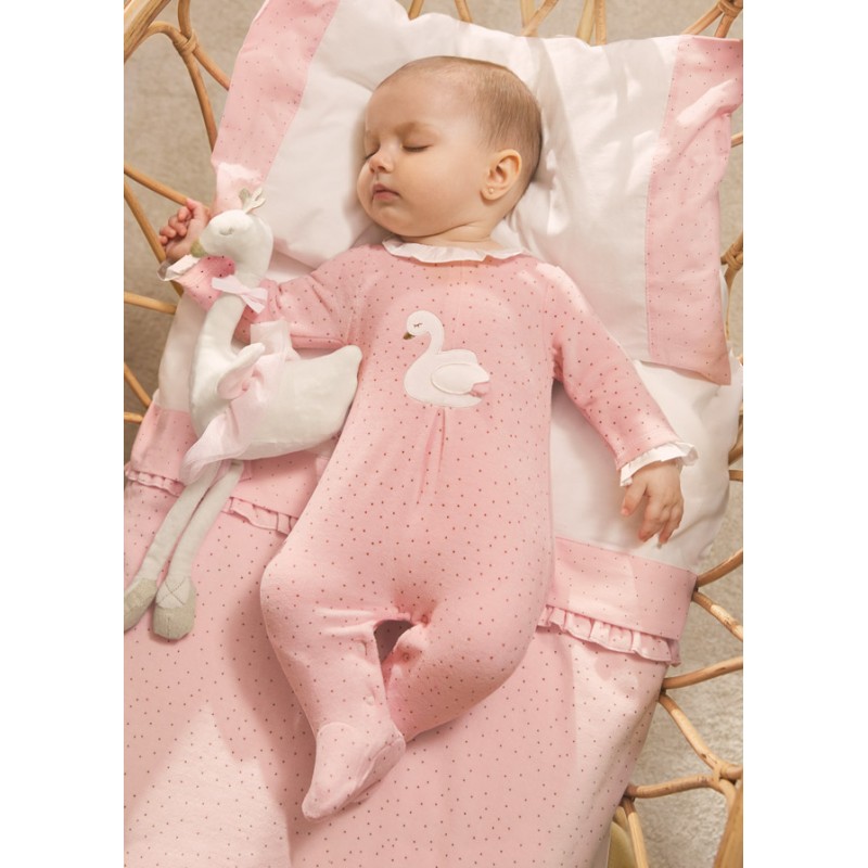 Point pajamas MAYORAL velours Baby Rose