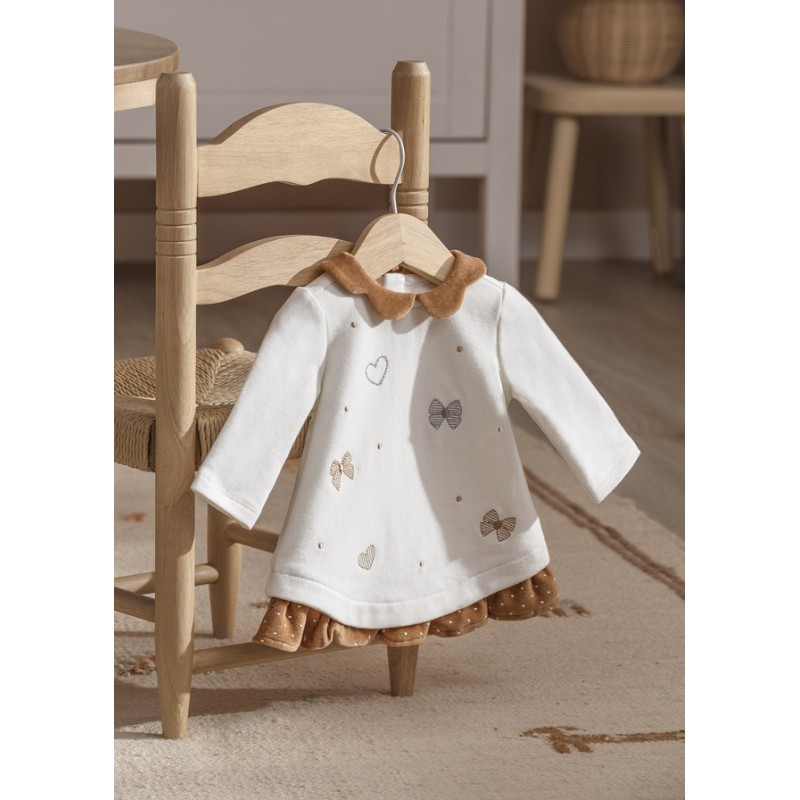 Robe brodée MAYORAL Newborn Color Crude